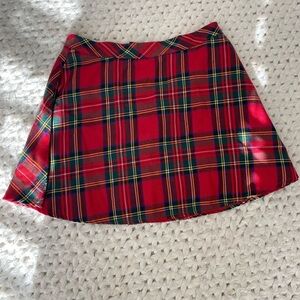 Almost Famous Red Plaid Mini Skirt